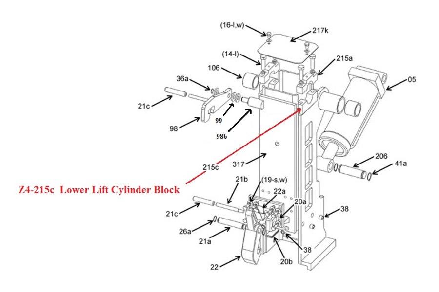 Picture of Zacklift Z403 Lower Lift Cylinder Block