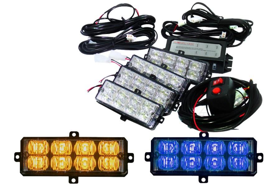 Race Sport L.E.D Grill Strobe Light Kit Feature Close-up
