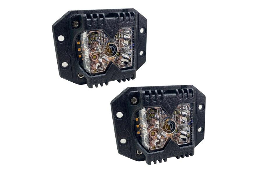 Picture of Race Sport Auxiliary LED Flush Mount Light w/ Amber Side Strobe Lights