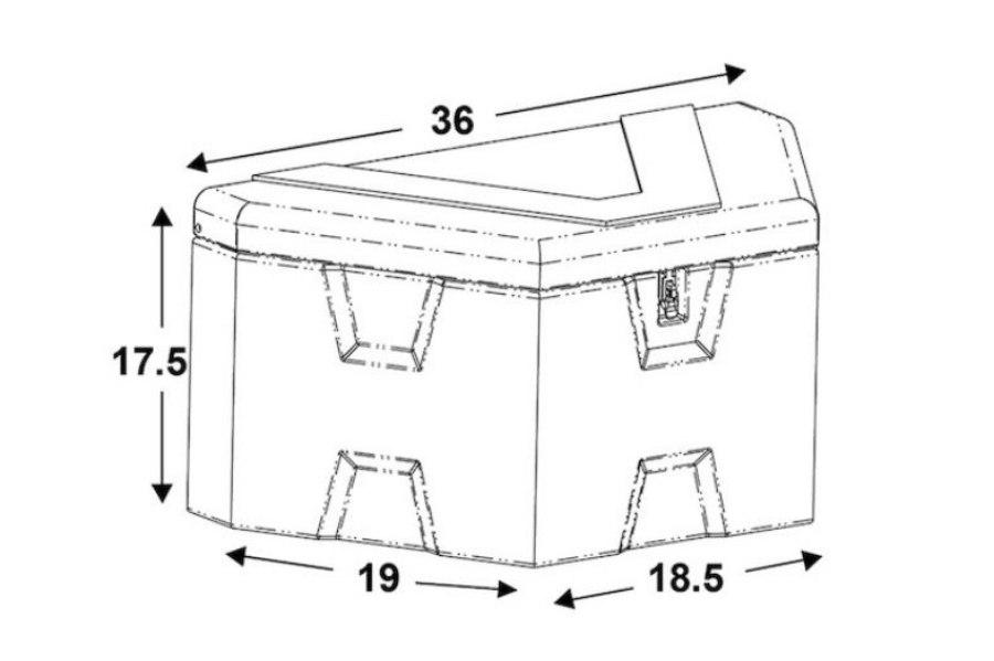 Picture of Buyers Black or White Poly Trailer Tongue Truck Box Series