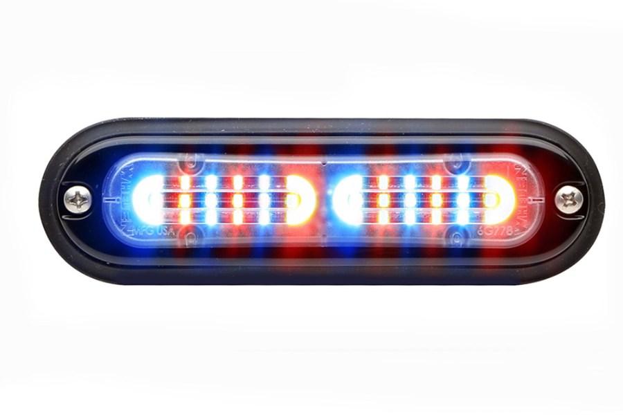 Whelen Ion T-Series Duo Color Super LED Lighthead with Clear Lens Perspective View
