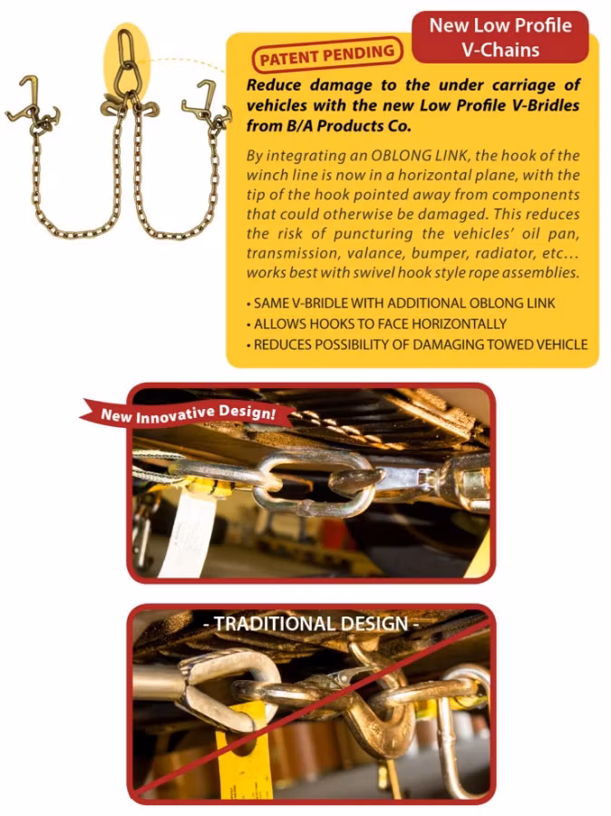 Picture of B/A Products Low Profile V-Chain Assembly with R / T / Mini J Hooks