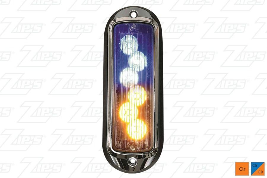 Picture of Whelen TIR6 Super-LED Flashing Warning Lights, Vertical Mount, Amber