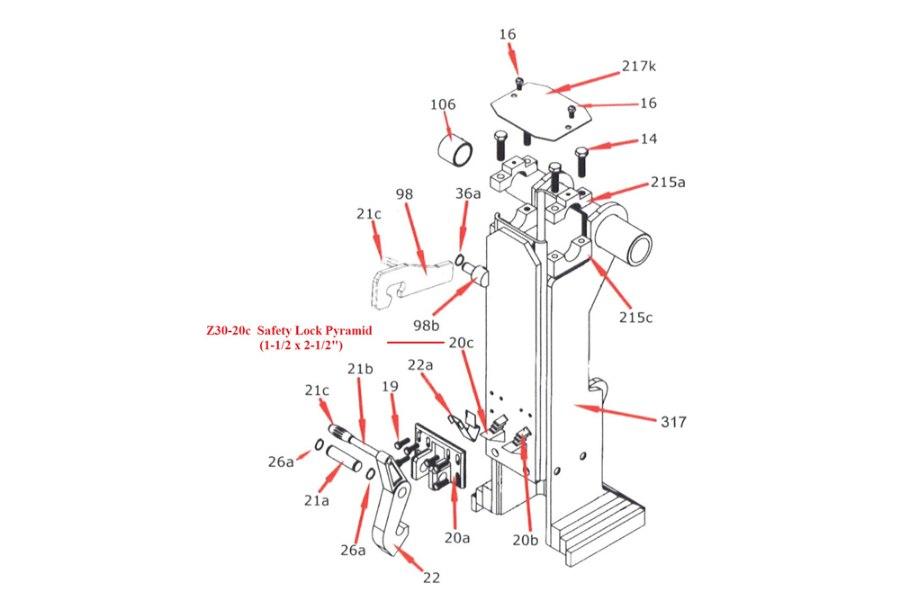 Picture of Zacklift Safety Lock Pyramid 1-1/2 x 2-1/2"