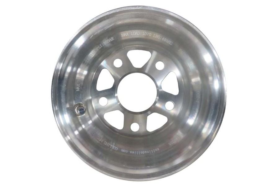 Picture of Collins Dolly Replacement Wheel Aluminum Slotted Diamond Cut Finish 8" x 3.75"- Wheel Only