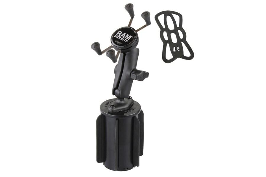 RAM Mounts X-Grip Phone Mount with RAM-A-CAN II Cup Holder Base Additional Angle