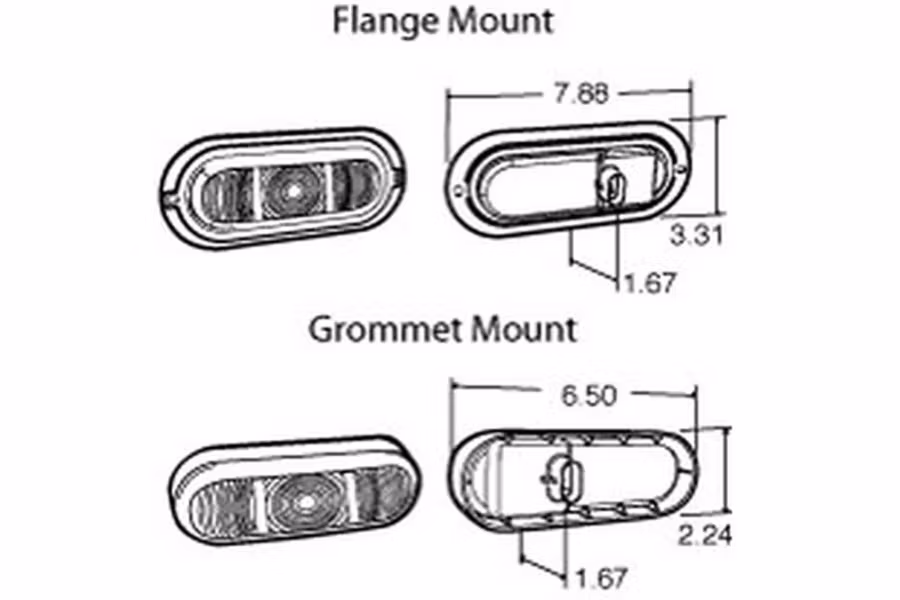 Picture of Truck-Lite Round 66 Series 6" Oval Reverse Light w/ Mount Option