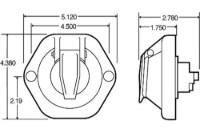 Picture of Truck-Lite 7 Solid Pin Surface Mount Threaded Stacking Studs Receptacle