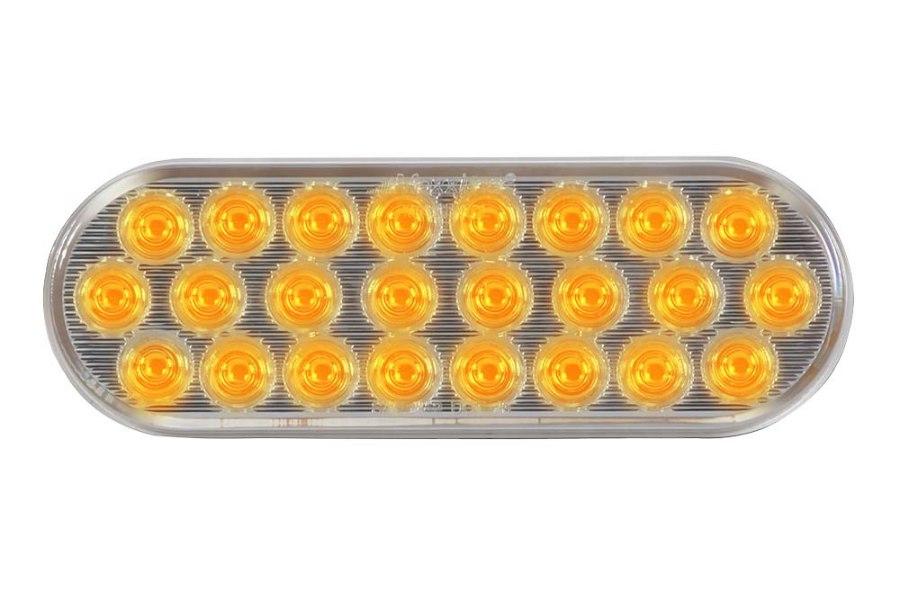 Picture of Maxxima Warning Light w/ Clear Lens 6" Oval Ultra Thin 24 LEDs