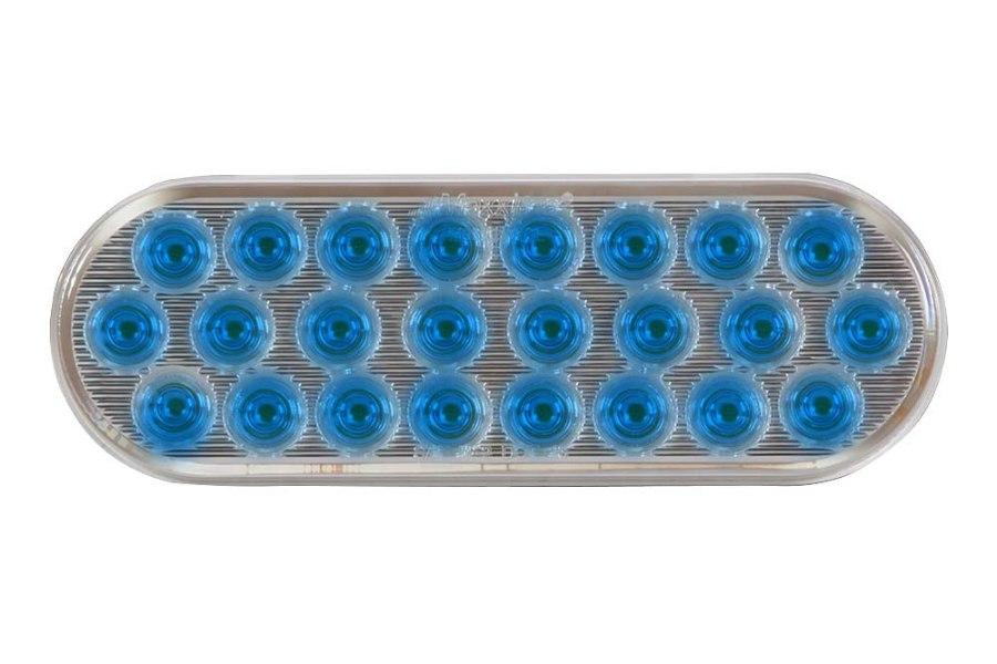 Picture of Maxxima Warning Light w/ Clear Lens 6" Oval Ultra Thin 24 LEDs