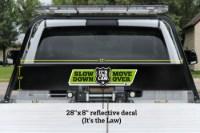 Picture of Zip's Reflective Vinyl Pylon Decal - Slow Down Move Over It's The Law