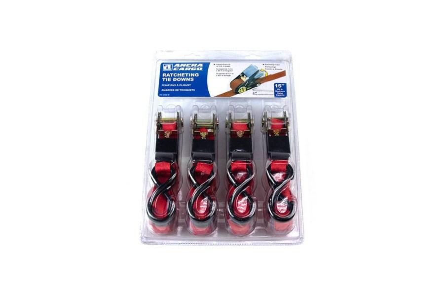 Picture of Ancra 1" Ratcheting Tie-Down Assembly Set w/ Vinyl-Coated S-Hooks