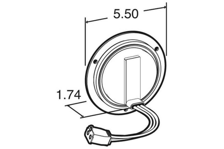 Picture of Truck-Lite Round Super 44 Series 6 Diode Stop/Tail/Turn Hardwired Flange Mount