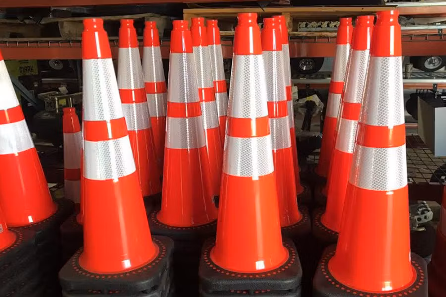 Picture of JBC Revolution Series Orange Slim Body Reflective Recessed Traffic Cone