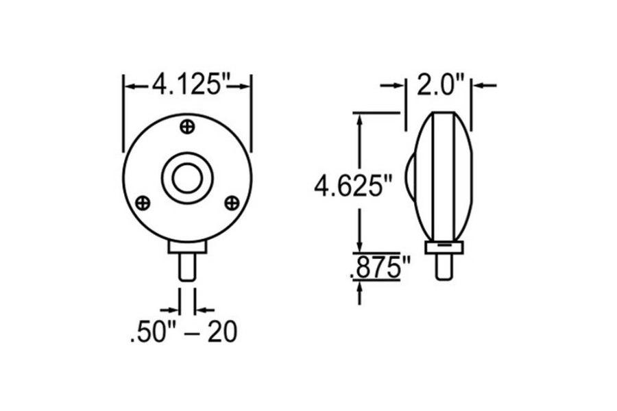 Picture of Truck-Lite Round Signal Lamp Pedestal Incandescent Light