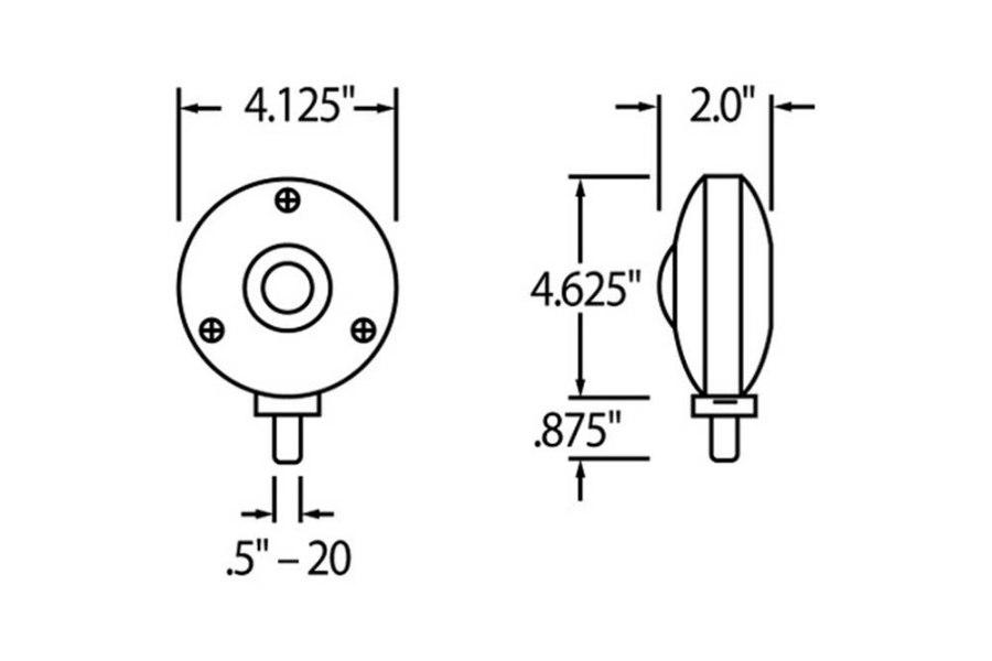 Picture of Truck-Lite Round Stop/Tail/Turn Pedestal Incandescent Light