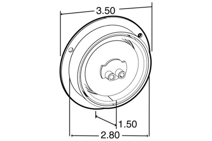 Picture of Truck-Lite Round High Profile PL-10 8 Diode Clearance Marker Light w/ Flange
Mount