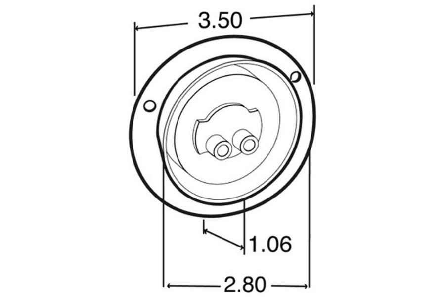 Picture of Truck-Lite Round Low Profile PL-10 Clearance Marker 8 Diode Light w/ Flange
Mount