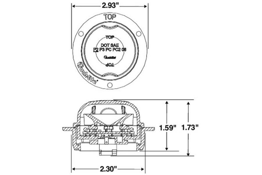 Picture of Truck-Lite Fit 'N Forget High Profile Marker Clearance 8 Diode Light w/ Flange
Mount
