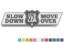 Picture of Zip's Vinyl Window Decal - Slow Down Move Over It's The Law