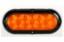 Picture of Custer's Orange 6-1/2" Oval LED P/T Flange-Mount Light w/ Black Bezel