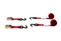 Ancra 1" Cam Buckle Tie-Down Assembly Set w/ Vinyl-Coated S-Hooks
