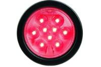Picture of Maxxima LED Round Body Light w/Clear Lens, Red, 4"