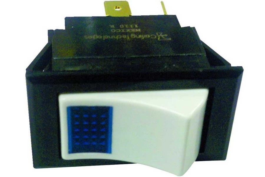 Picture of 20A Blue Lighted Rocker Switch, White