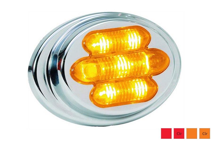 Picture of MAXXIMA Mini Oval LED Clearance Light with Tiered Bezel