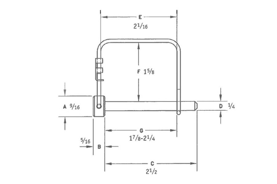 Picture of Carbon Steel 1/4" X 2" Lynch Pin