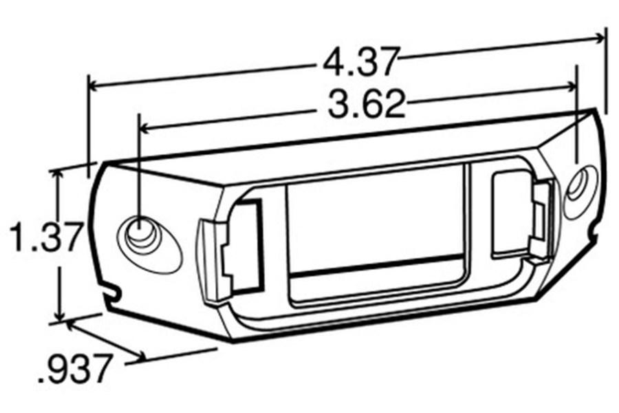 Picture of Truck-Lite 15 Series White ABS Bracket Mount