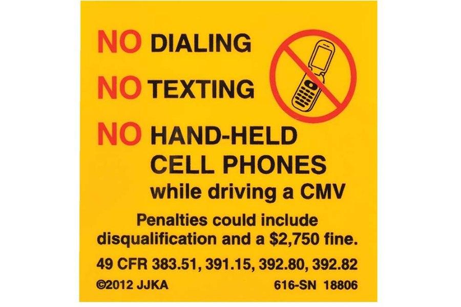 Picture of JJ Keller No Texting Label