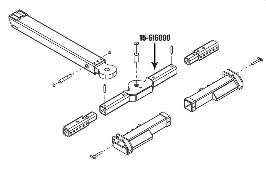 Picture of Miller Crossbar, 4" x 4", Chevron 1016