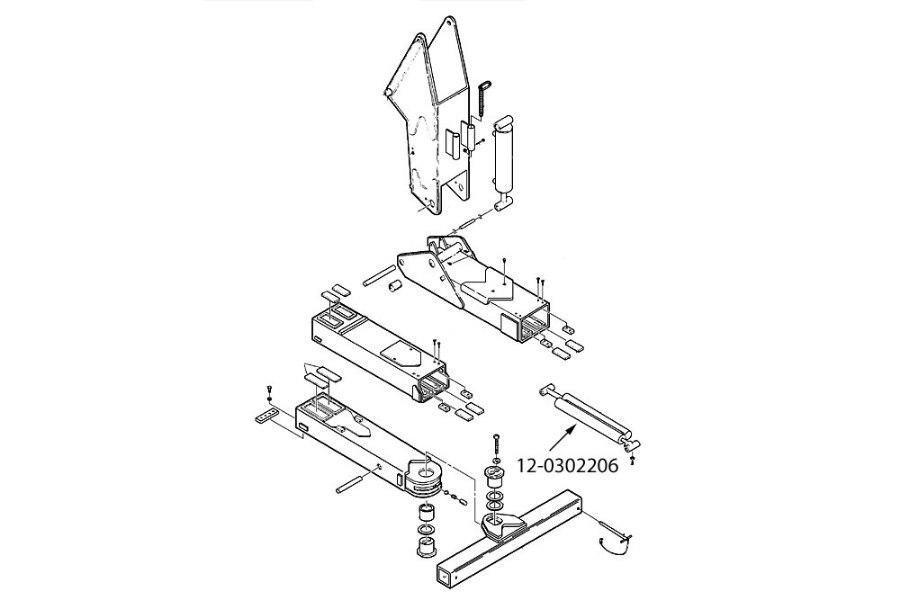 Picture of Miller Wheel Lift Extend Cylinder, Heavy Duty Century, Challenger Wreckers