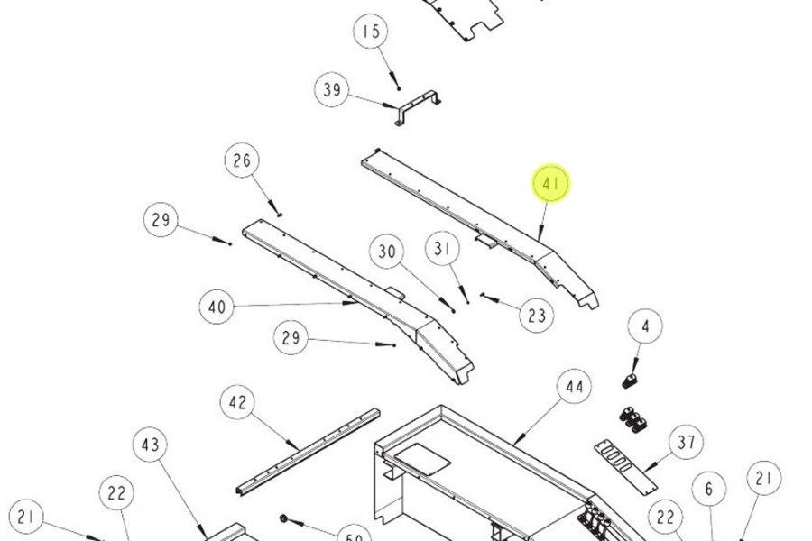 Picture of Miller Wide Deck Mounting Angle, Right, 94" Wide