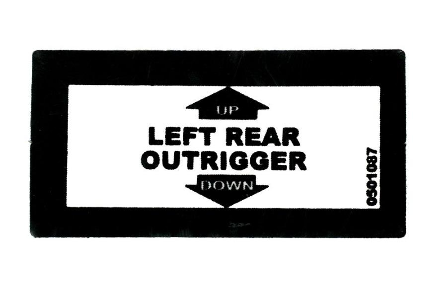 Picture of Decal  Lt. Rear Outrig Up/Dn