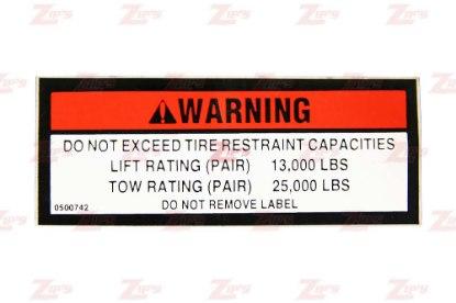 Picture of Decal, Truck, Lift Rating (Pair) - 13,000 Lbs.