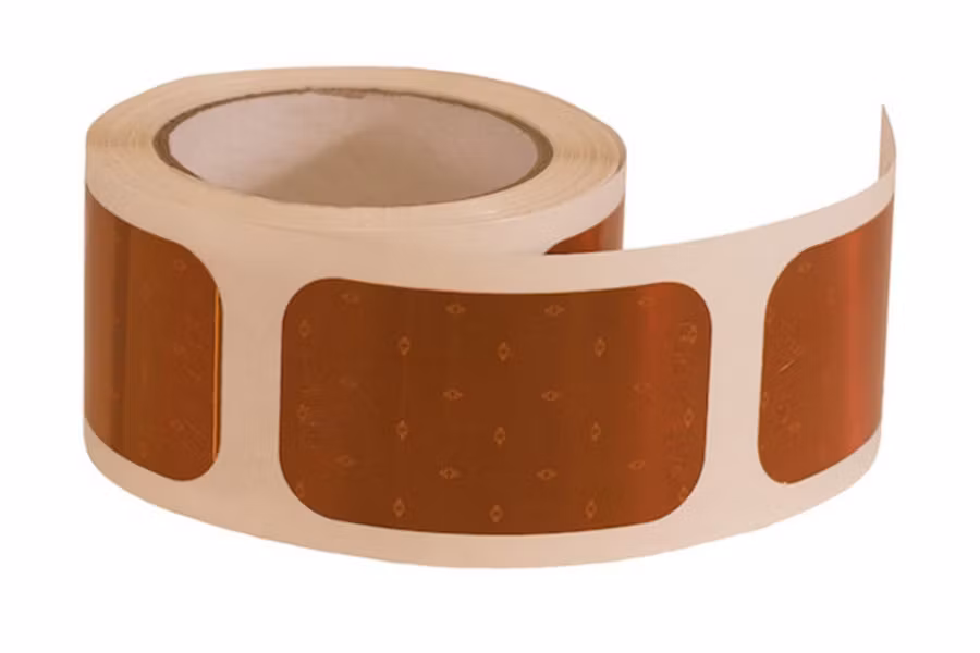 Picture of Buyers Products Replacement Rectangular DOT Stick-On Reflectors Amber 3.5"