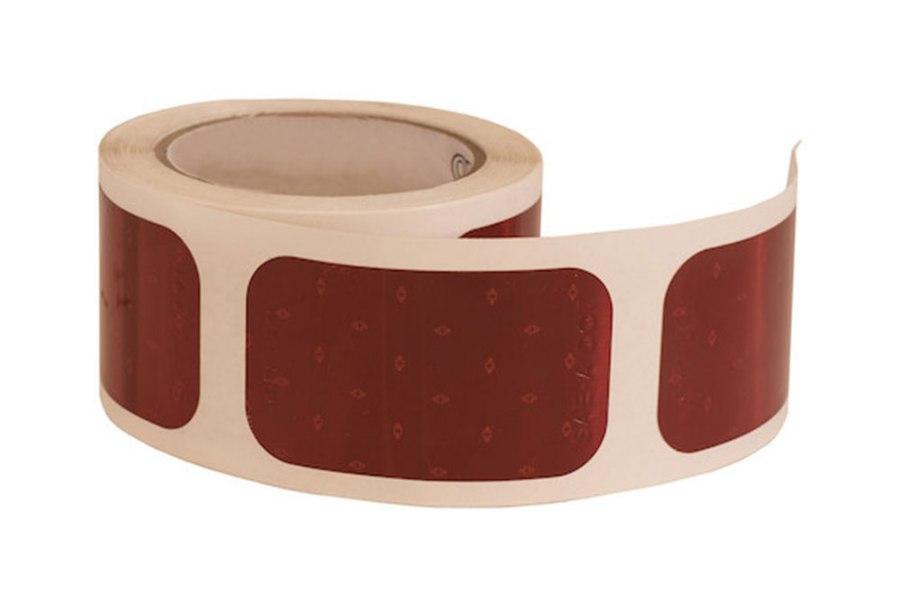 Picture of Buyers Products Replacement Rectangular DOT Stick-On Reflectors Red 3.5"