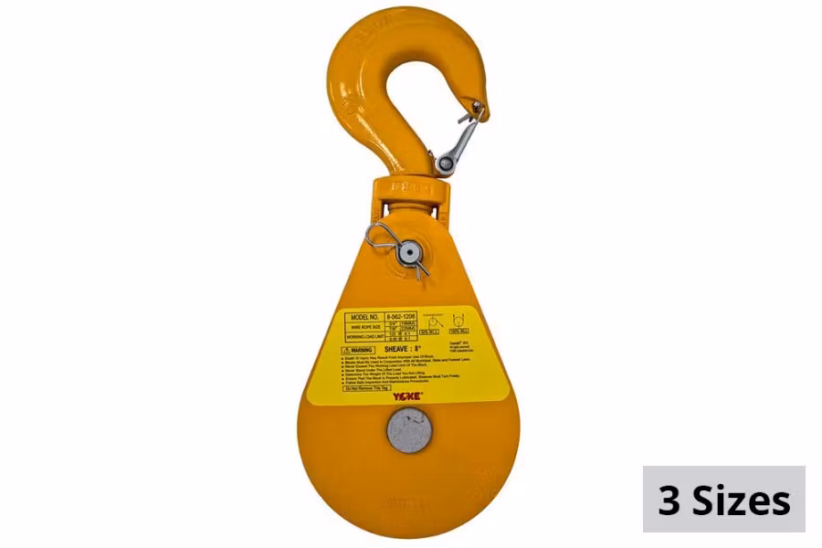 Picture of Yoke Alloy 12 Ton Snatch Blocks w/ Swivel Hook