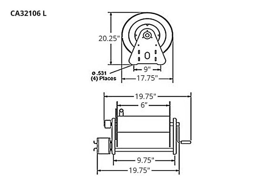 Picture of Reelcraft 30000 Series Hand Crank Hose Reel