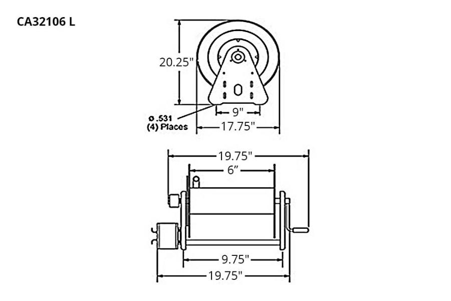 Picture of Reelcraft 30000 Series Hand Crank Hose Reel