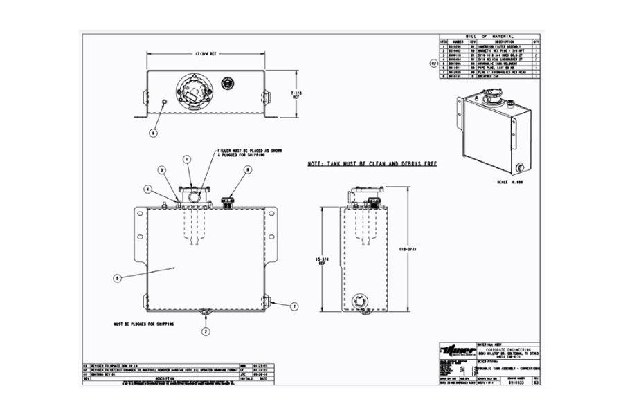 Picture of Miller Hydraulic Tank Assembly, Narrow