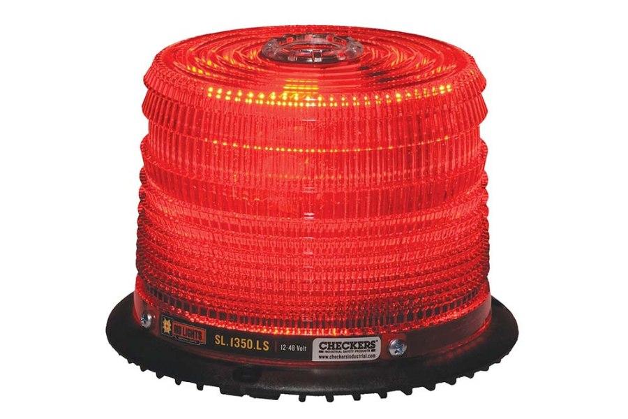 Picture of Checkers Safety Class 2 Red LED Beacon, Permanent Mount
