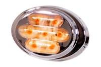 Picture of Maxxima 3" x 2" Mini Oval SS Clearance Marker Lights w/ Clear Lens and 7 LEDs