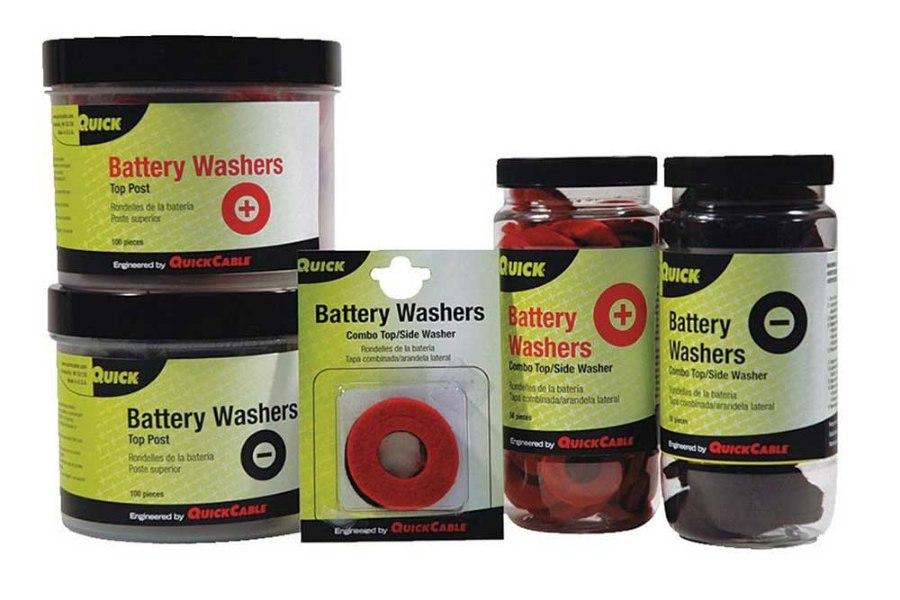 Picture of QUICK CABLE Side Post Battery Protective Washers, Red and Black Pair