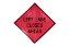 Picture of Sign and Safety Equipment Pink Retroreflective Vinyl "Left Lane Closed Ahead" Roll-Up Sign