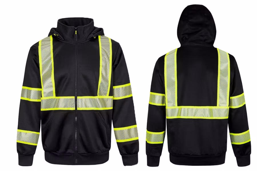 Picture of Portwest Iona Plus Black Zip-Up Hoodie