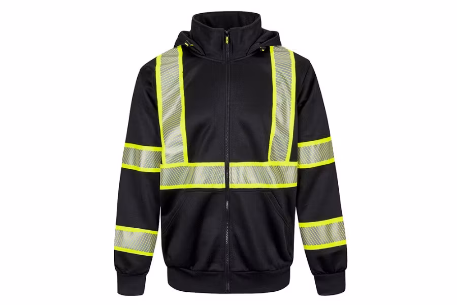 Picture of Portwest Iona Plus Black Zip-Up Hoodie