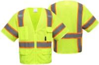 GSS Safety Class 3 Premium Two Tone Reflective Safety Vest w/6 Pockets Additional view